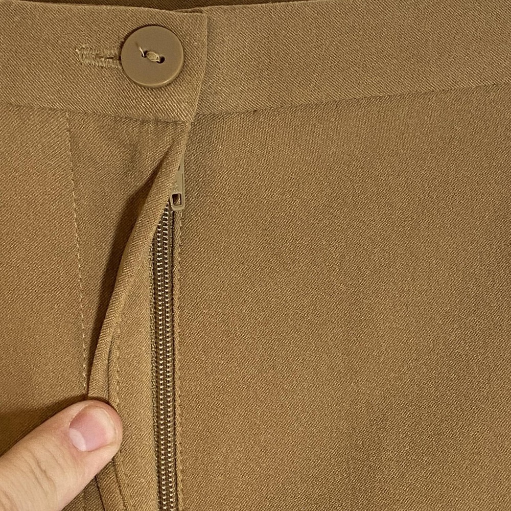 Coldwater Creek Pants Womens 12P Brown Moleskin Twill Straight Leg‎ Dress Petite - Picture 15 of 16